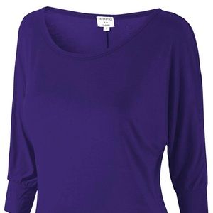 3/$30 3/4 Sleeve Dolman Top- Purple